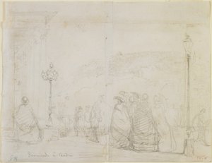 Promenade at Baden, 1858